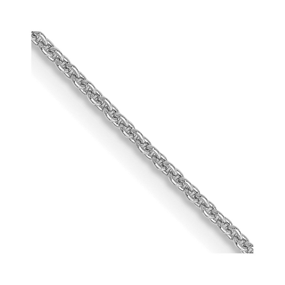 24 Inch 10K White Gold Wg .9mm Cable Chain Necklace