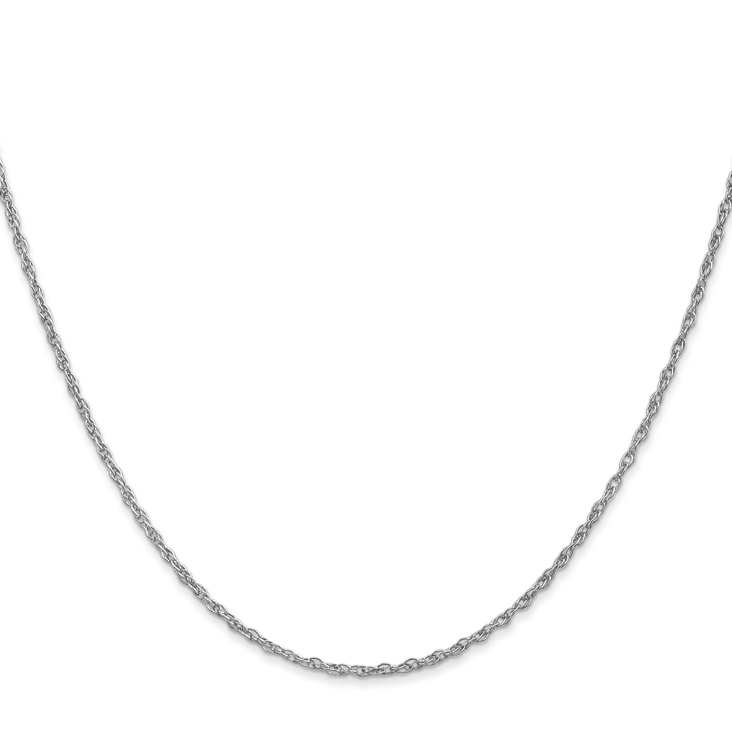 10K White Gold Wg 1.3mm Heavy-Baby Rope Chain