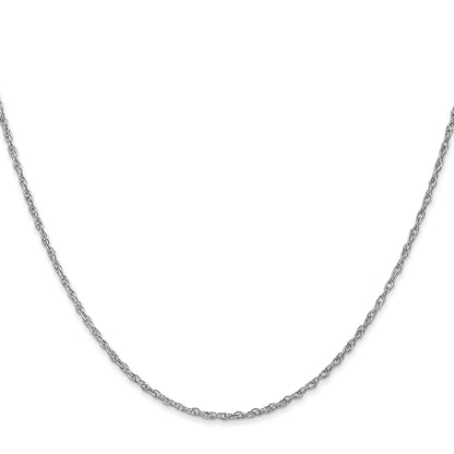 10K White Gold Wg 1.3mm Heavy-Baby Rope Chain