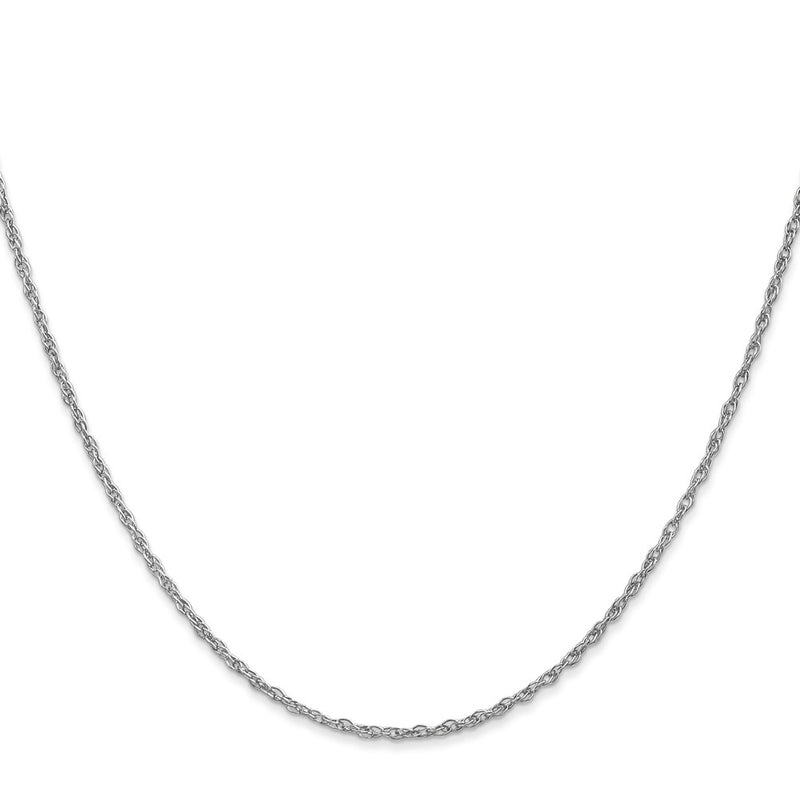 24 Inch 10K White Gold Wg 1.3mm Heavy-Baby Rope Chain Necklace