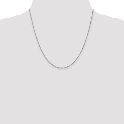 10K White Gold Wg 1.3mm Heavy-Baby Rope Chain