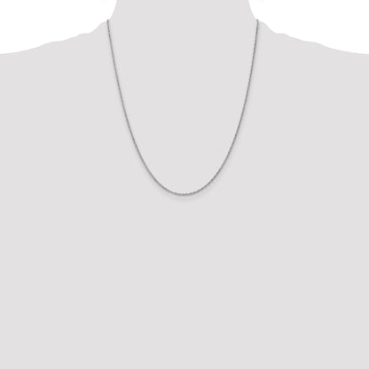 10K White Gold Wg 1.3mm Heavy-Baby Rope Chain