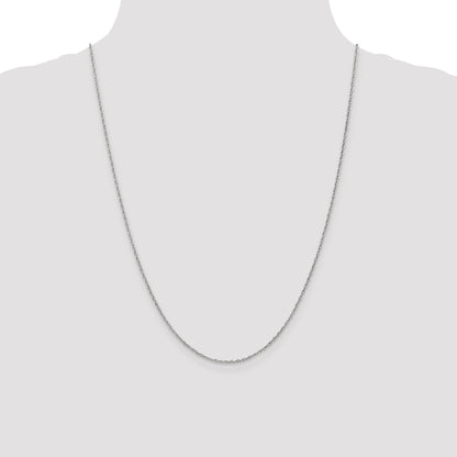 10K White Gold Wg 1.3mm Heavy-Baby Rope Chain