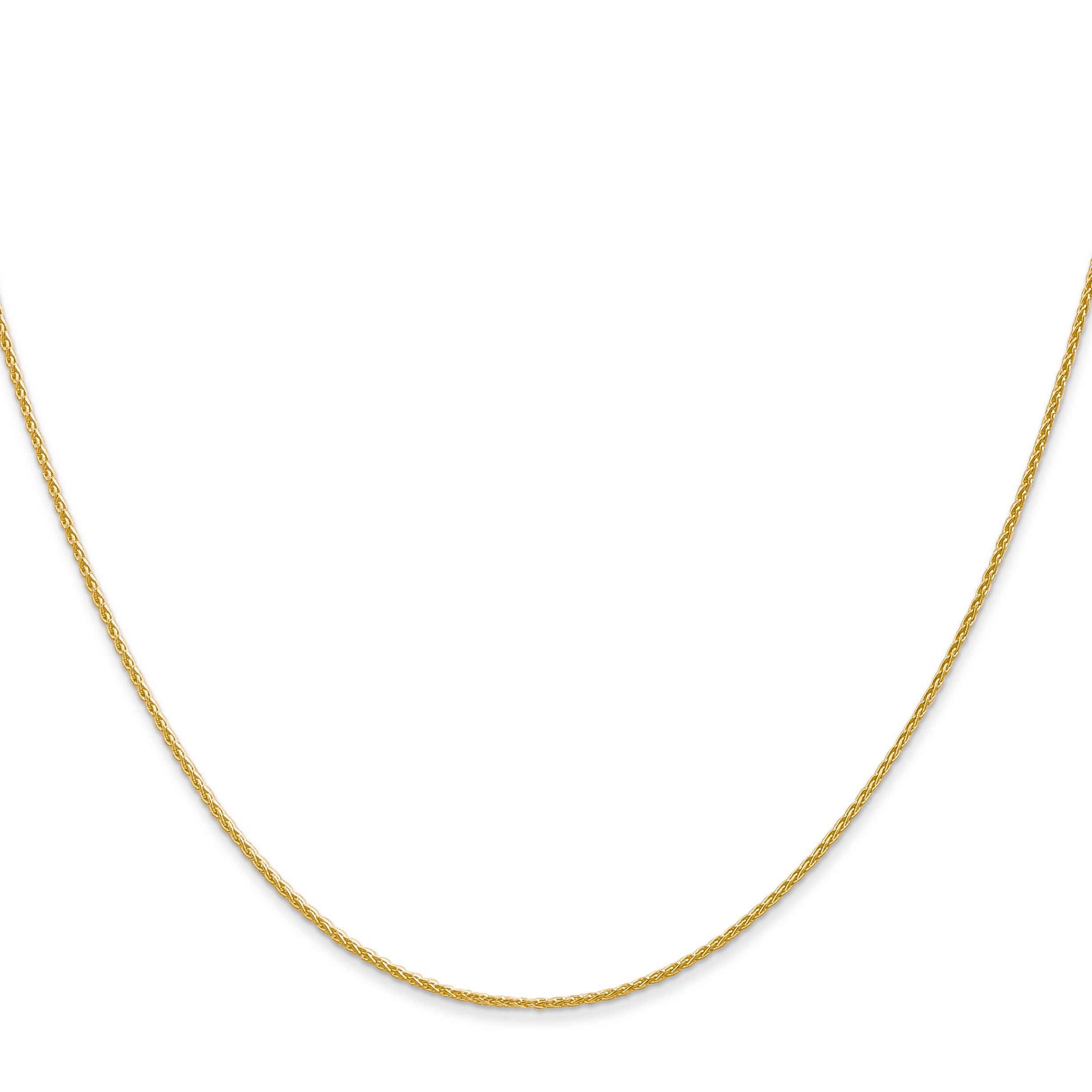 24 Inch 10K Yellow Gold 1mm Parisian Wheat Chain Necklace