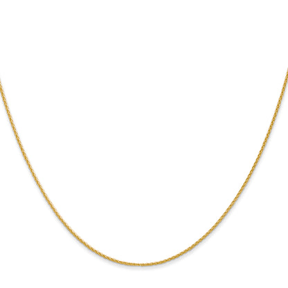 24 Inch 10K Yellow Gold 1mm Parisian Wheat Chain Necklace