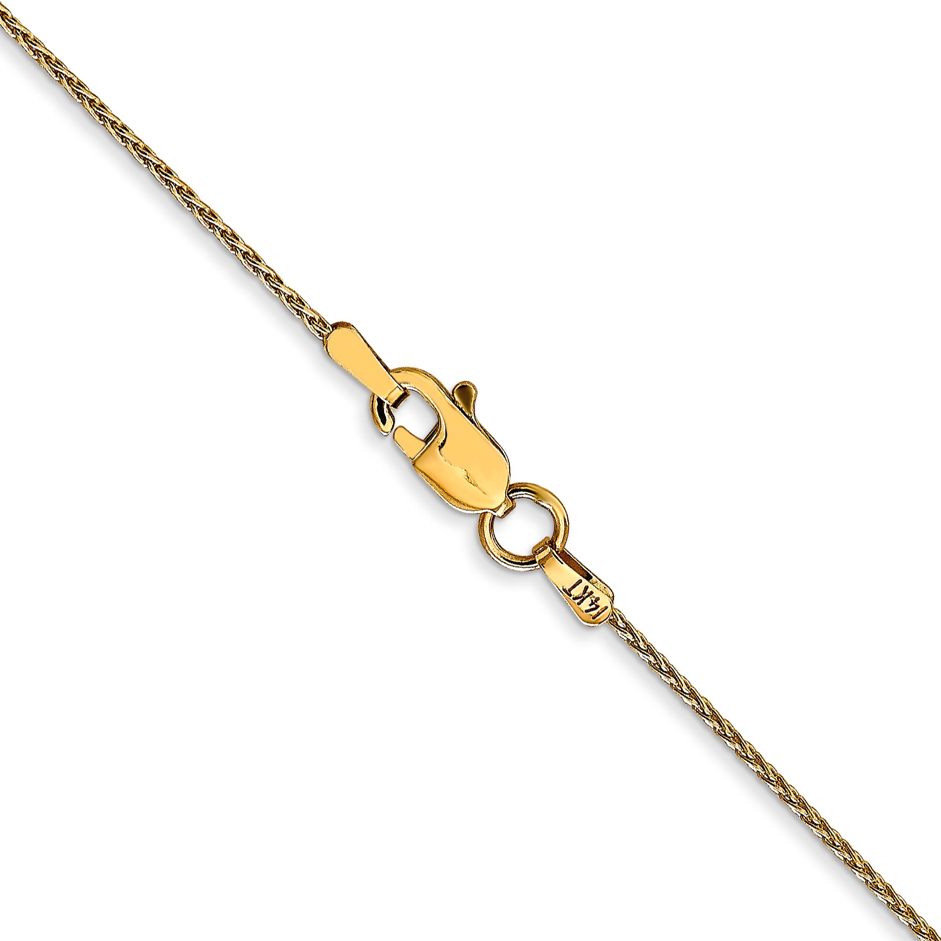 24 Inch 10K Yellow Gold 1mm Parisian Wheat Chain Necklace