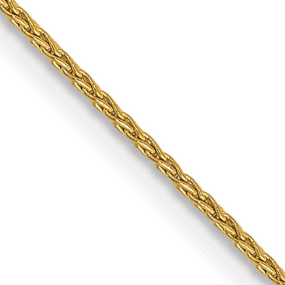 24 Inch 10K Yellow Gold 1mm Parisian Wheat Chain Necklace