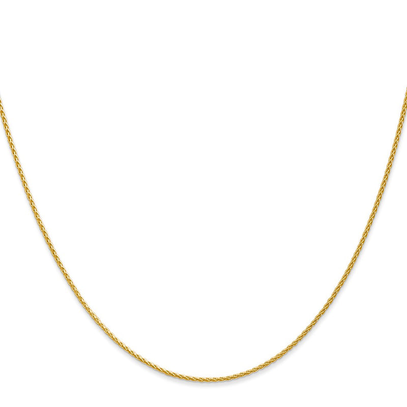 10K Yellow Gold 1.2mm Parisian Wheat Chain Necklace