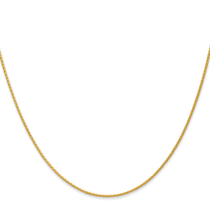 24 Inch 10K Yellow Gold 1.2mm Parisian Wheat Chain Necklace