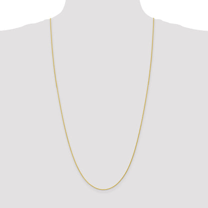 3 Inch 10K Yellow Gold 1.2mm Parisian Wheat Chain Necklace