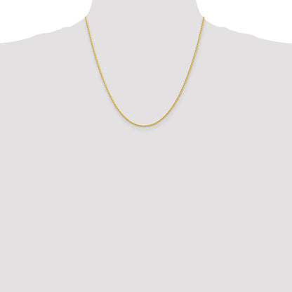 2 Inch 10K Yellow Gold 1.5mm Parisian Wheat Chain Necklace