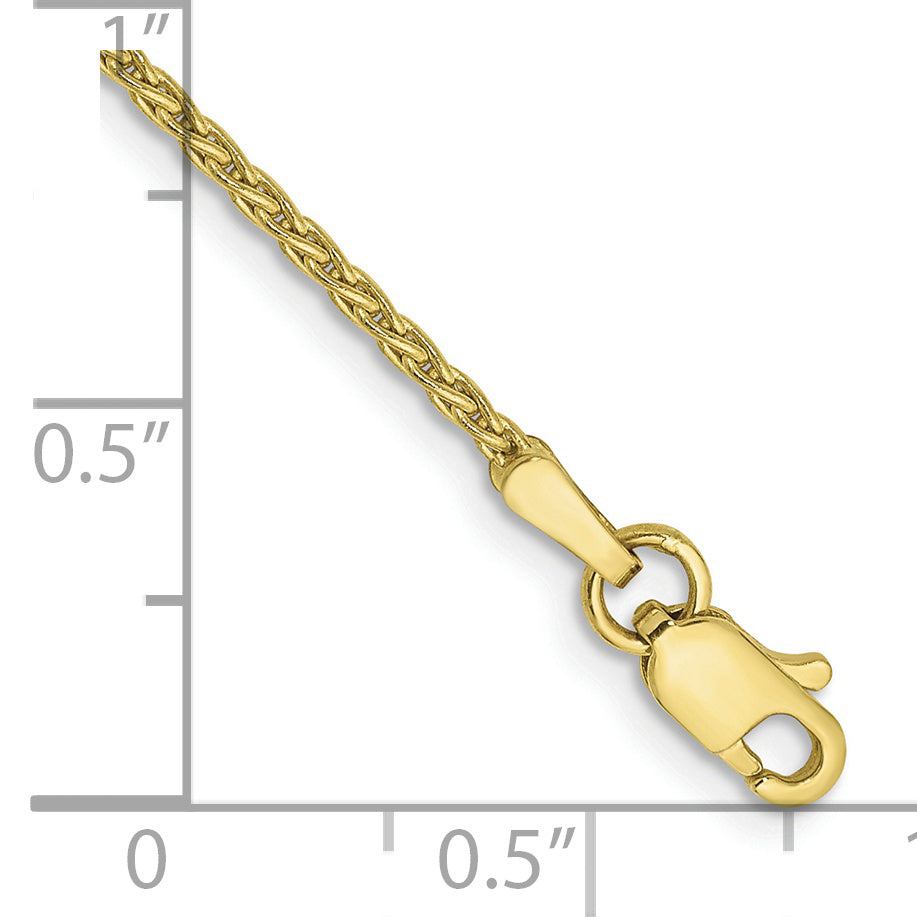 8 Inch 10K Yellow Gold 1.5mm Parisian Wheat Chain Bracelet
