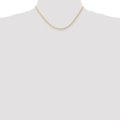 16 Inch 10K Yellow Gold 1.75mm Parisian Wheat Chain Necklace