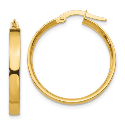 10K Yellow Gold 3mm Medium Hoop Earrings