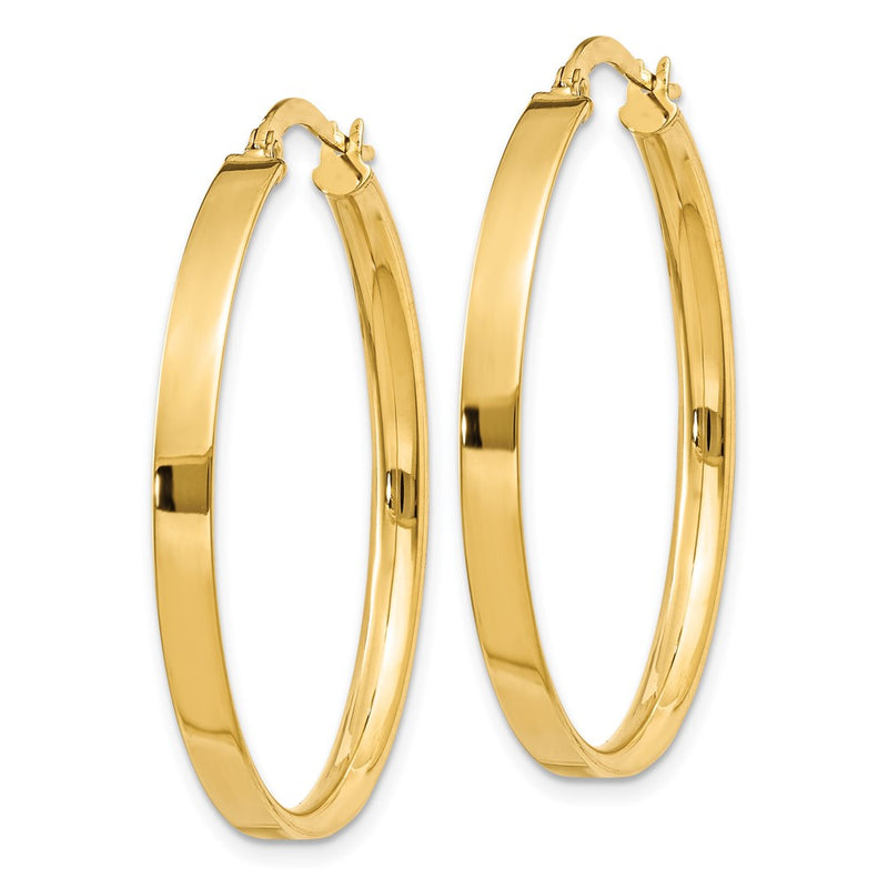 10K Yellow Gold 10K 3mm Xl Hoop Earrings