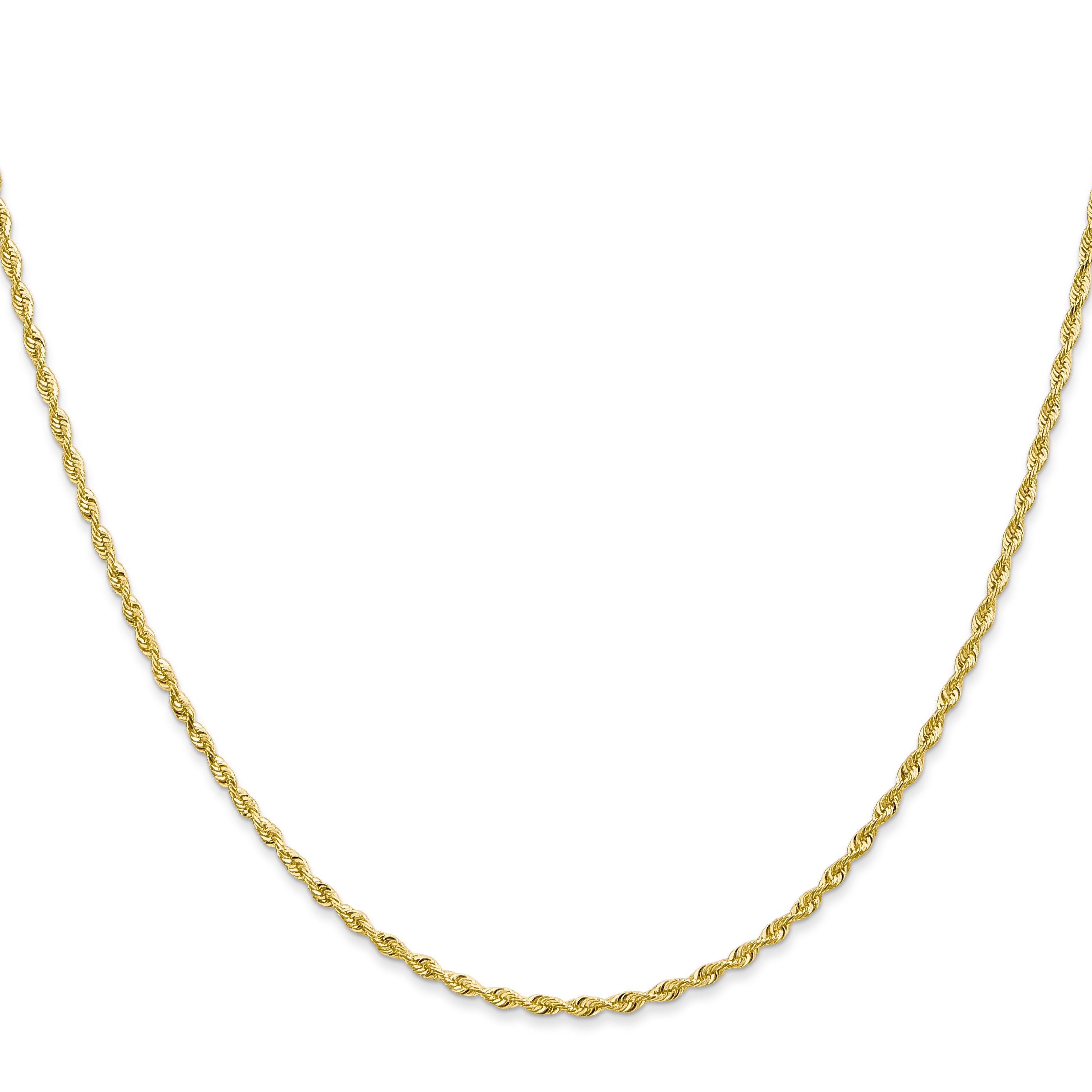 10K Yellow Gold 1.85mm D/C Quadruple Rope Chain