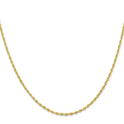 10K Yellow Gold 1.85mm D/C Quadruple Rope Chain