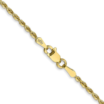 10K Yellow Gold 1.85mm D/C Quadruple Rope Chain