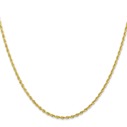 10K Yellow Gold 2mm D/C Quadruple Rope Chain Necklace