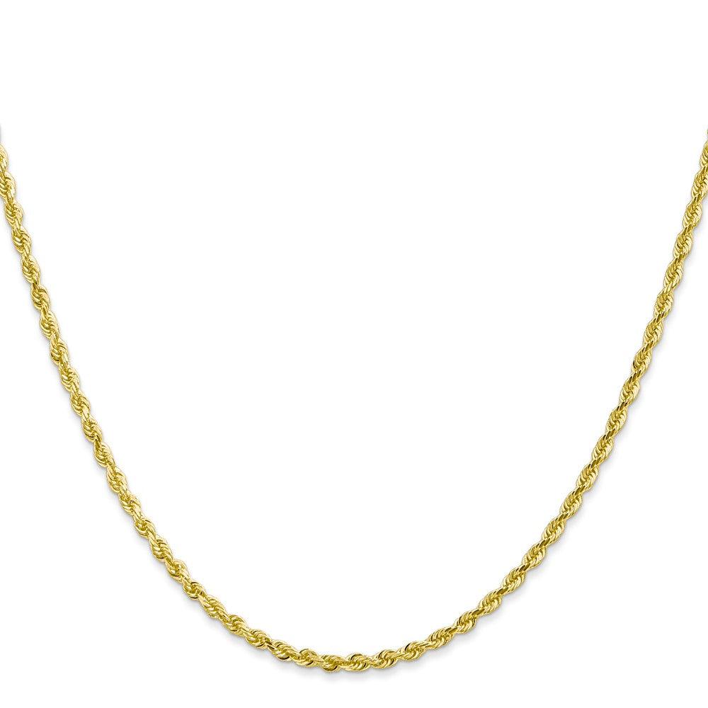 24 Inch 10K Yellow Gold 2.25mm D/C Quadruple Rope Chain Necklace