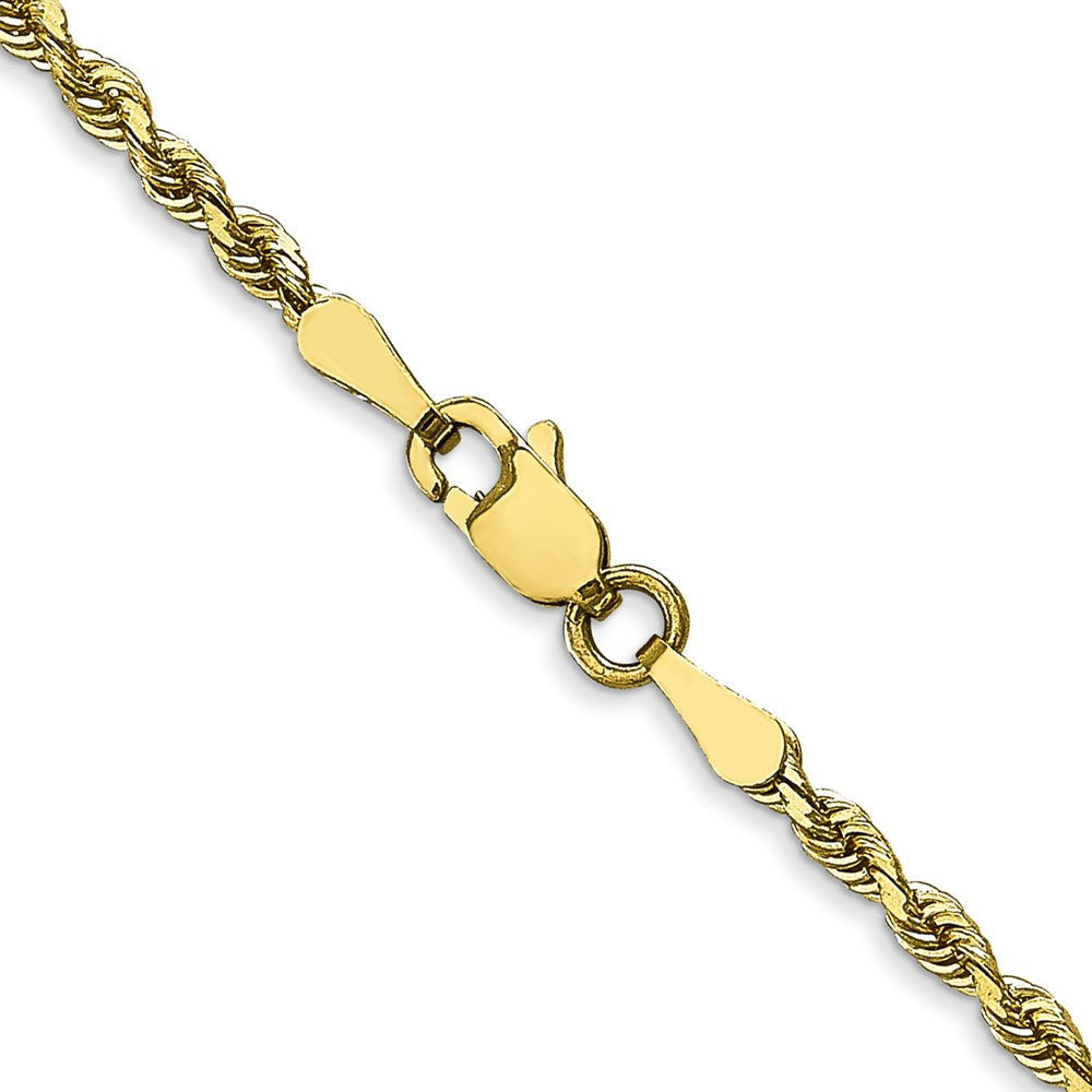 24 Inch 10K Yellow Gold 2.25mm D/C Quadruple Rope Chain Necklace