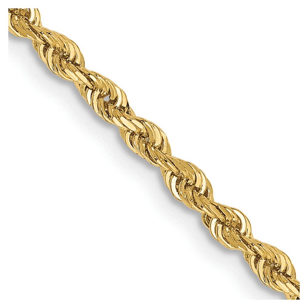 24 Inch 10K Yellow Gold 2.25mm D/C Quadruple Rope Chain Necklace