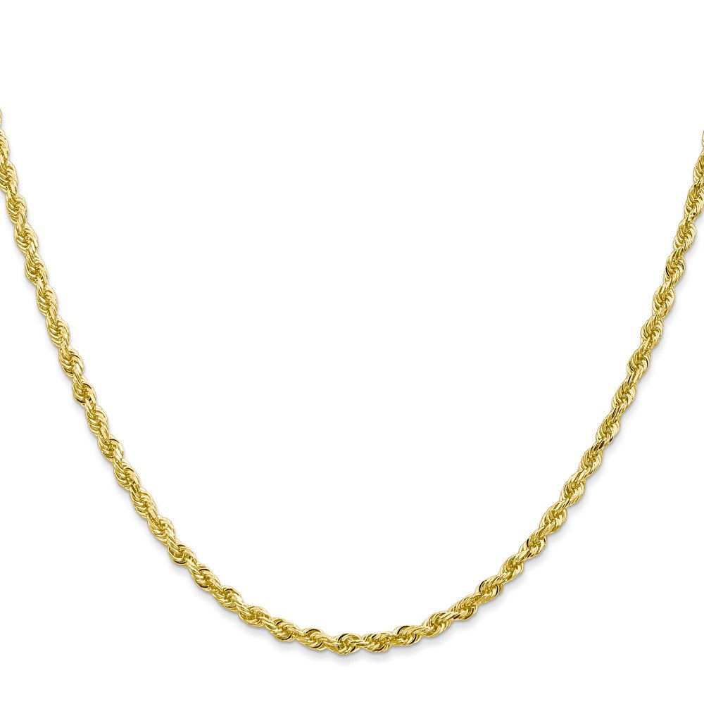 10K Yellow Gold 2.75mm D/C Quadruple Rope Chain Necklace