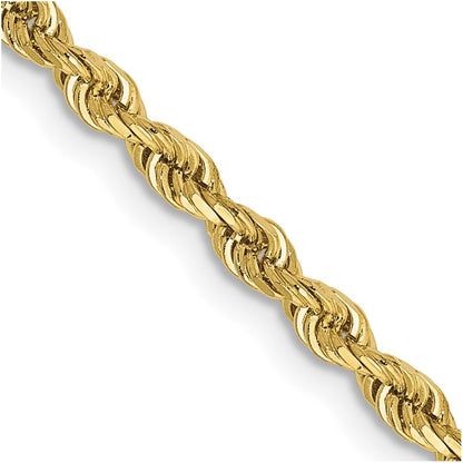 10K Yellow Gold 2.75mm D/C Quadruple Rope Chain Necklace