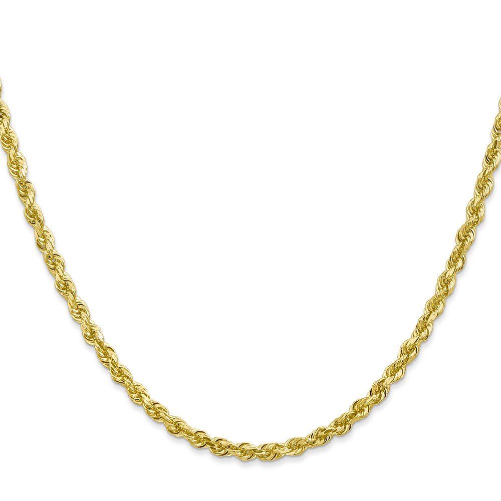 26 Inch 10K Yellow Gold 3.35mm D/C Quadruple Rope Chain Necklace