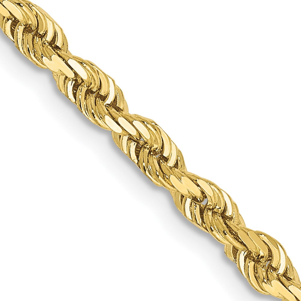 26 Inch 10K Yellow Gold 3.35mm D/C Quadruple Rope Chain Necklace