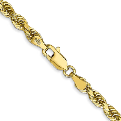 10K Yellow Gold 4mm D/C Quadruple Rope Chain