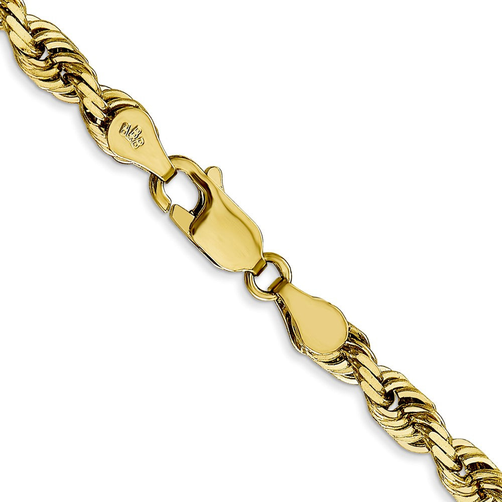 10K Yellow Gold 4.5mm D/C Quadruple Rope Chain Necklace