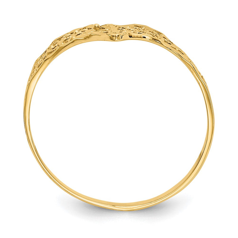 10K Yellow Gold Diamond-Cut Filigree Ring