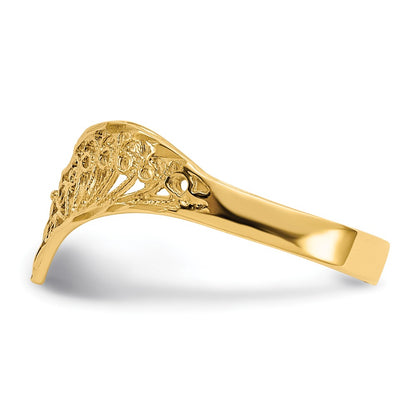 10K Yellow Gold Diamond-Cut Filigree Ring