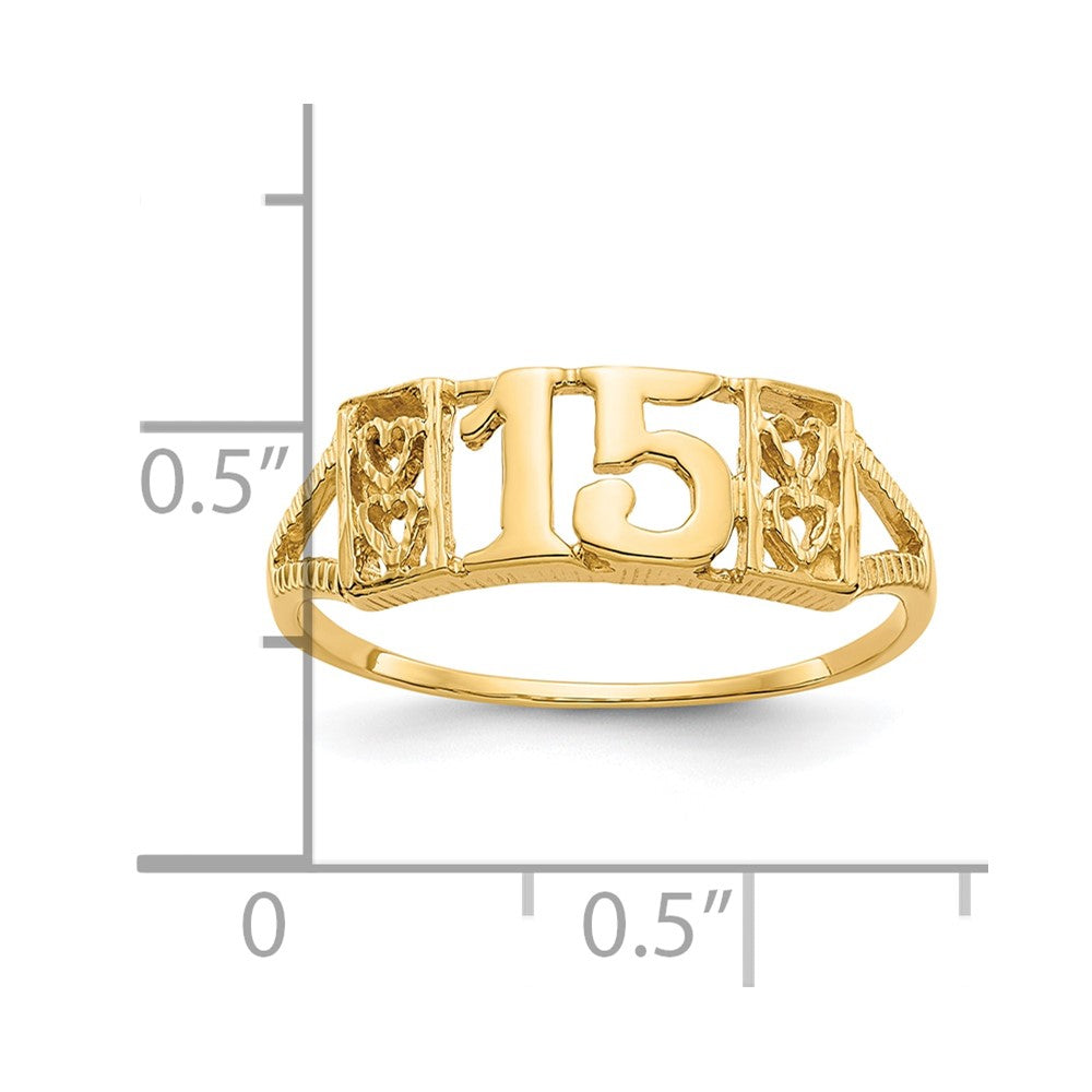 10K Yellow Gold 15 Ring
