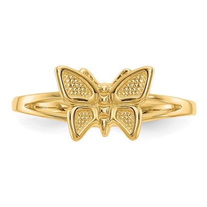 10K Yellow Gold Children'S Butterfly Ring