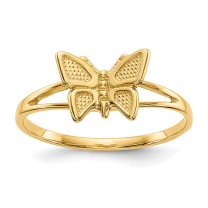 10K Yellow Gold Children'S Butterfly Ring