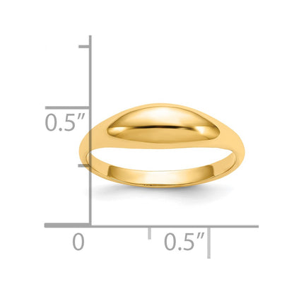 10K Yellow Gold Childs Polished Dome Ring