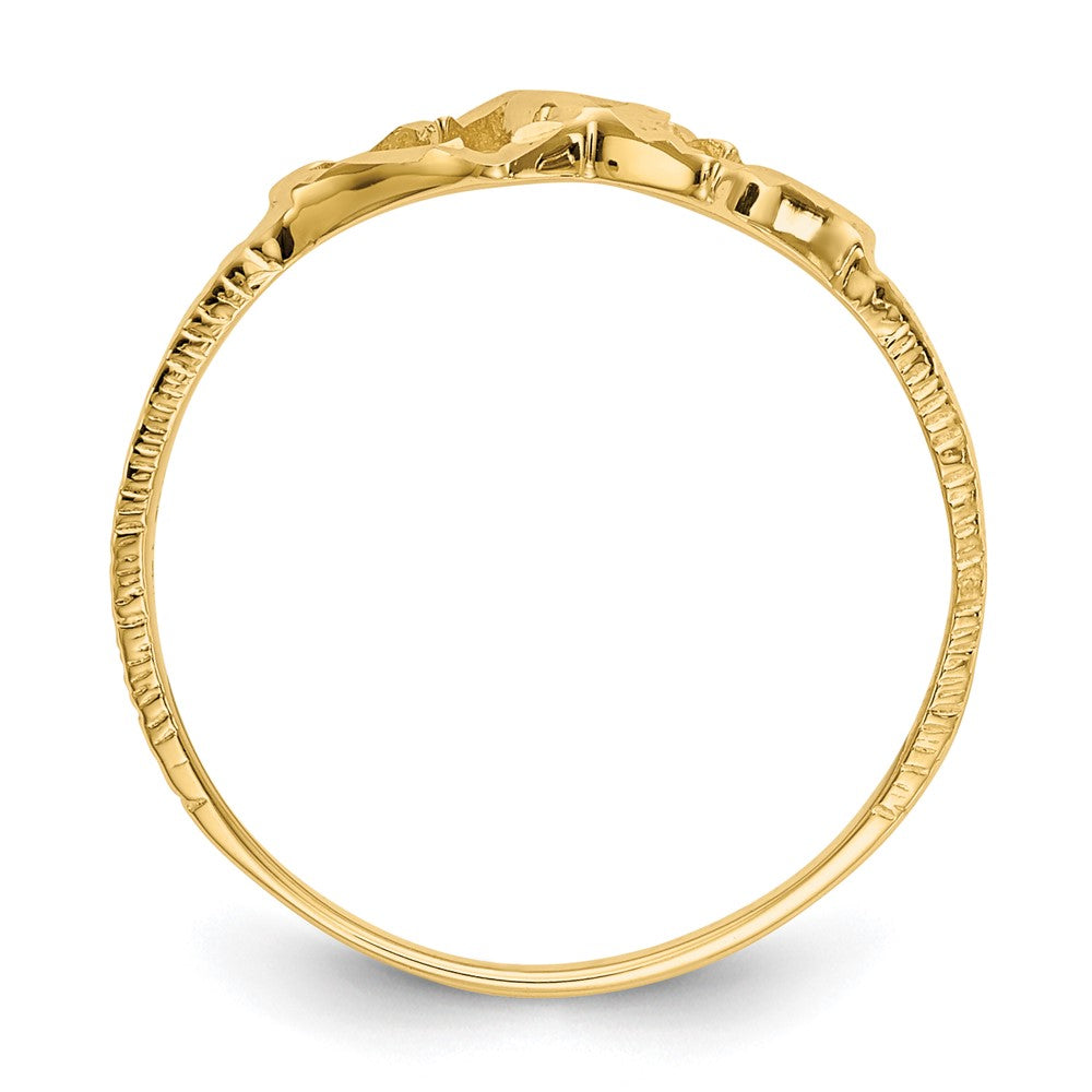 10K Yellow Gold Children'S Heart Ring