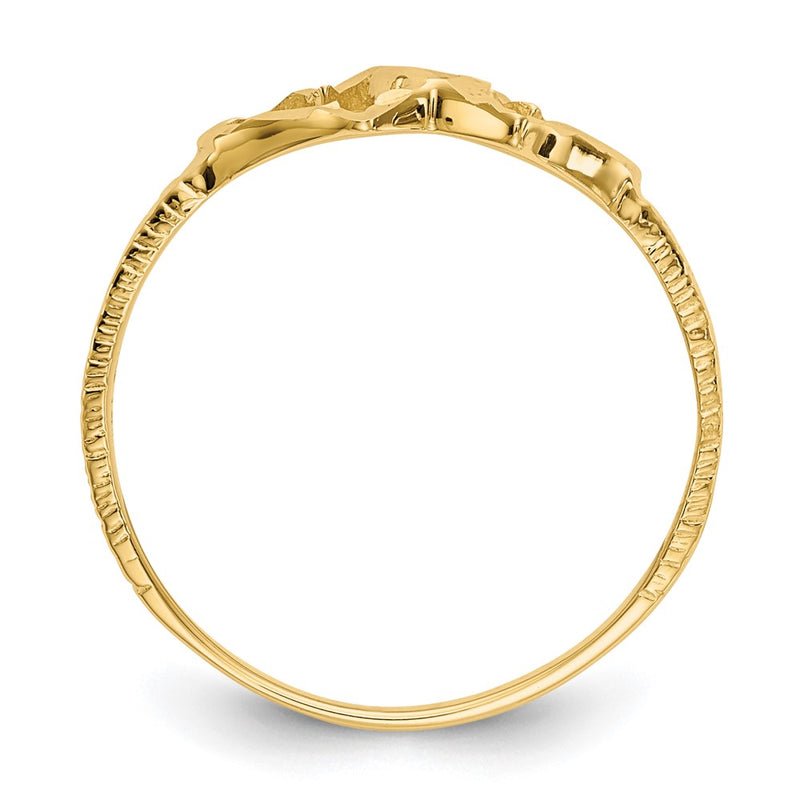 10K Yellow Gold Children'S Heart Ring
