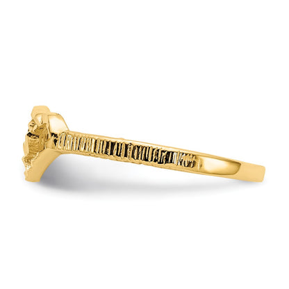 10K Yellow Gold Children'S Heart Ring
