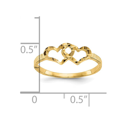 10K Yellow Gold Children'S Heart Ring
