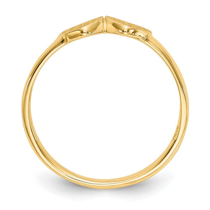 10K Yellow Gold Childs Double Heart Ring