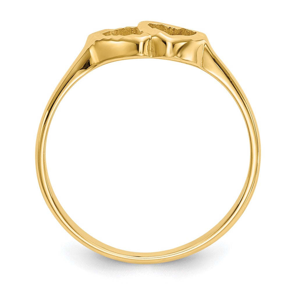 10K Yellow Gold Children'S Heart Ring