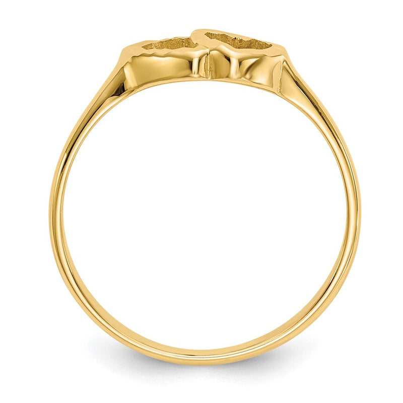 10K Yellow Gold Children'S Heart Ring