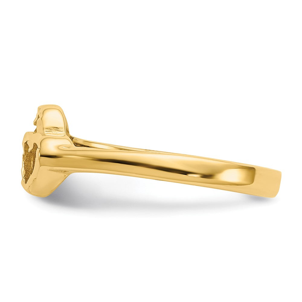 10K Yellow Gold Children'S Heart Ring