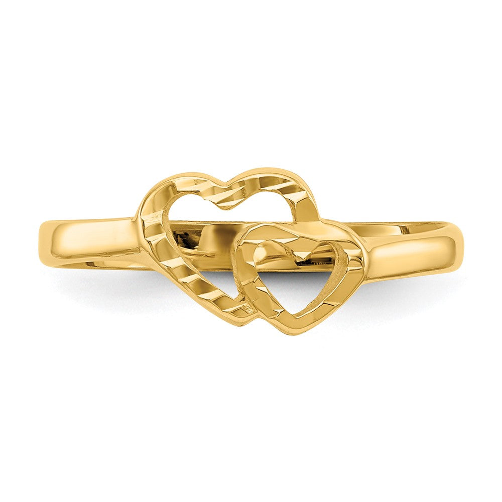 10K Yellow Gold Children'S Heart Ring