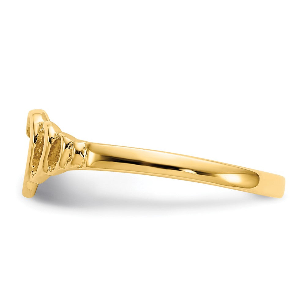 10K Yellow Gold Children'S Heart Ring