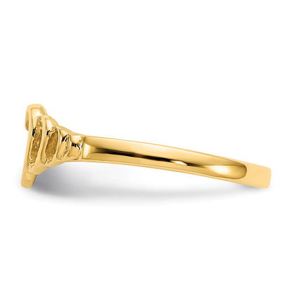 10K Yellow Gold Children'S Heart Ring