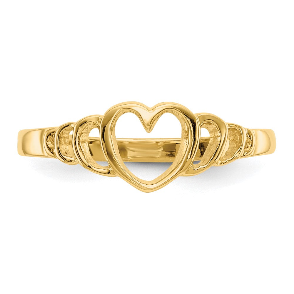 10K Yellow Gold Children'S Heart Ring